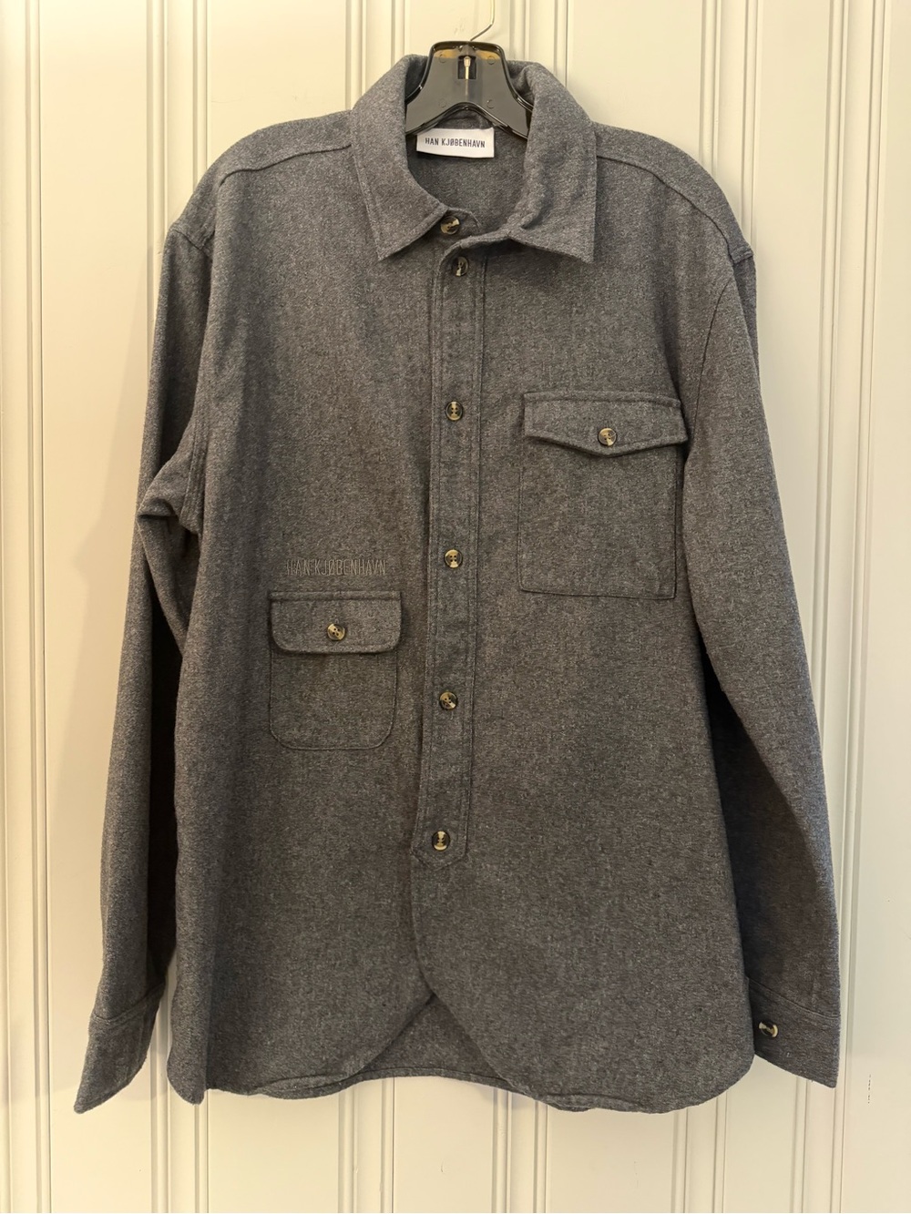 Gray Wool Blend Shacket/ Lightweight Jacket